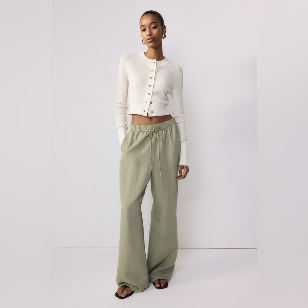 H&M NEW Linen Pull On Pants-NWOT